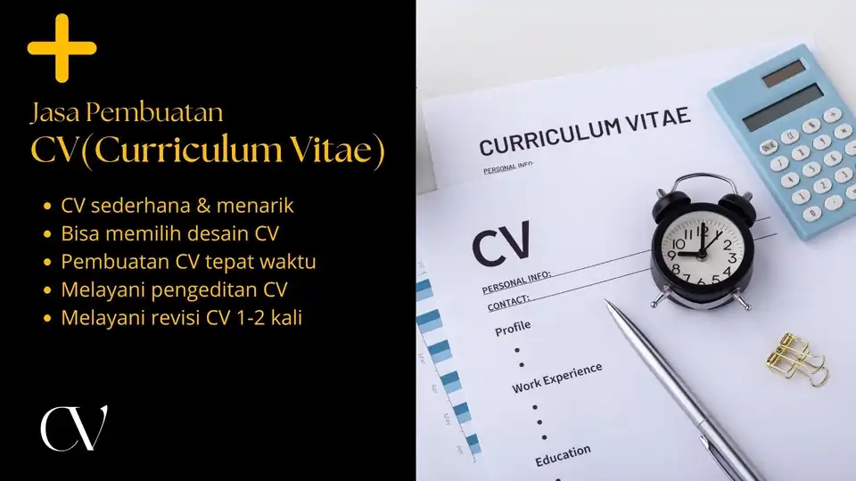 Jasa Pembuatan CV(Curriculum Vitae) Sederhana - Portfolio & Resume, Profesional, Bergaransi