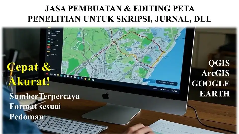 JASA PEMBUATAN/EDITING PETA PENELITIAN ️✨ - Peta GIS, Profesional, Bergaransi