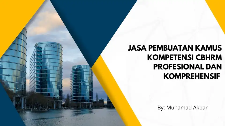 Jasa Pembuatan Kamus Kompetensi CBHRM Profesional dan Komprehensif - Mulai Bisnis/Start-up, Profesional, Bergaransi