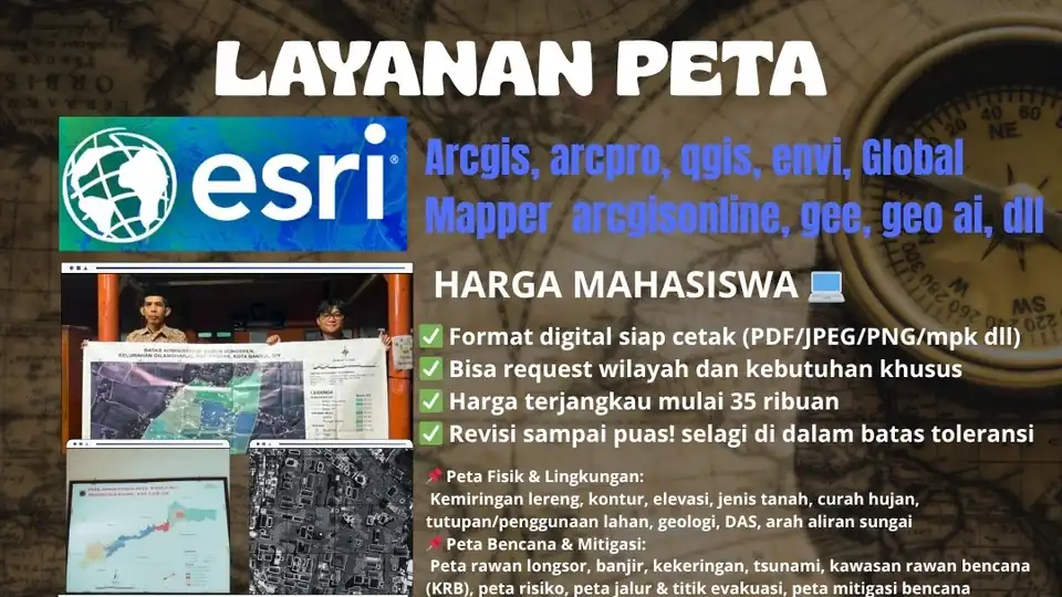 Jasa Pembuatan Peta - Peta GIS, Profesional, Bergaransi