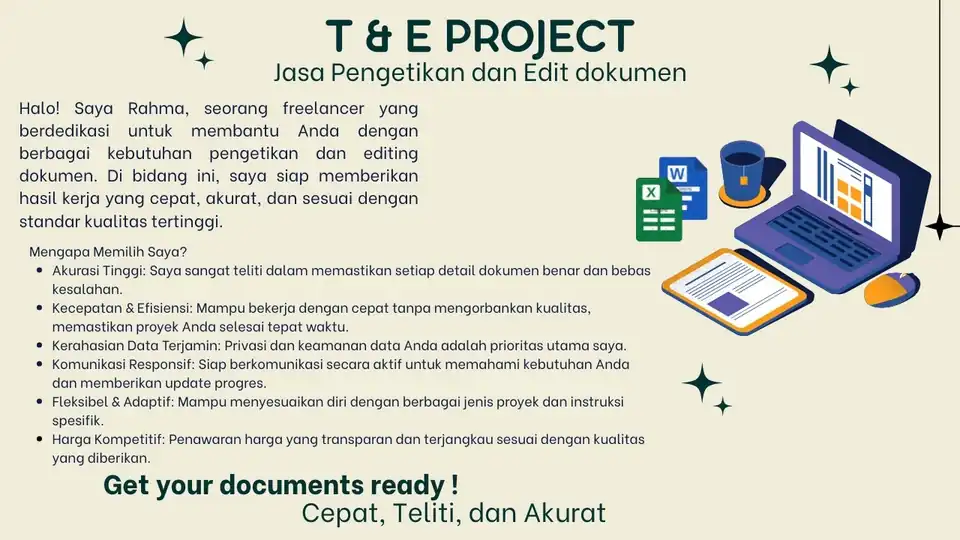 Jasa Pengetikan dan edit dokumen - Pengetikan Umum, Profesional, Bergaransi