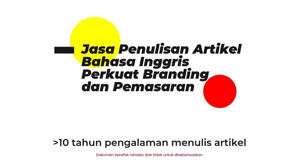 Jasa Penulisan Artikel Bahasa Inggris - Penulisan Konten, Profesional, Bergaransi