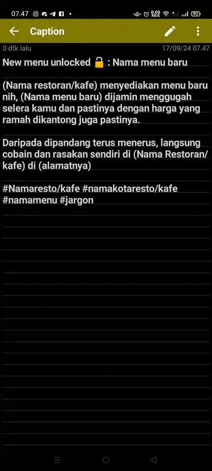 Jasa penulisan caption media sosial Instagram dan Tiktok - Caption Sosial Media, Profesional, Bergaransi