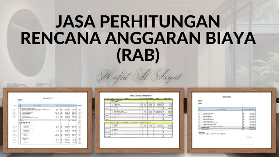 Jasa Perhitungan RAB Bangunan Rumah, Villa, Kantor, Gedung, Dll. - Akuntansi dan Keuangan, Profesional, Bergaransi