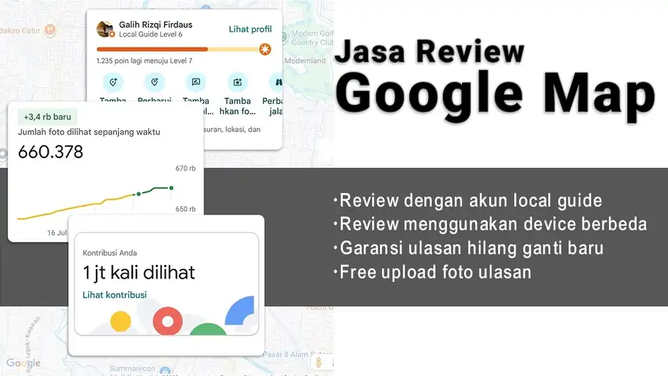 Jasa Review Google Maps | Local Guide - Google Maps, Profesional, Bergaransi