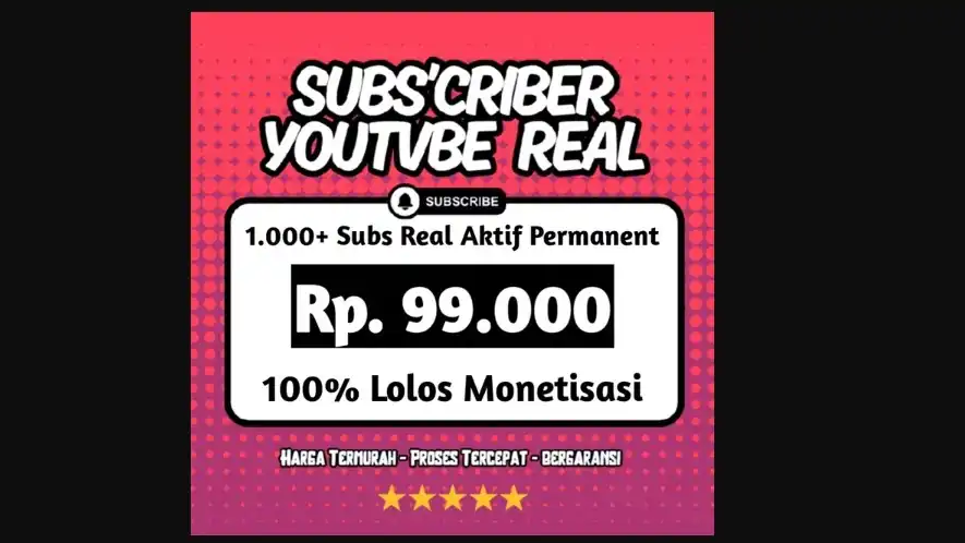 Jasa Subscriber YouTube - Tambah Followers, Profesional, Bergaransi