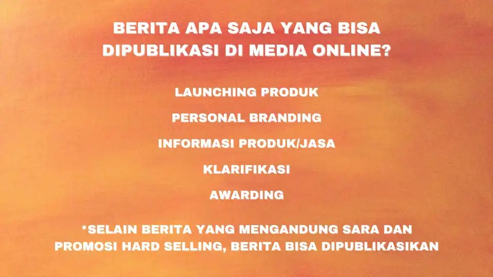 JASA TERBIT PRESS RELEASE MEDIA NASIONAL & PENULISAN ARTIKEL MEDIA ONLINE (TOP TIER) - Press Release, Profesional, Berga