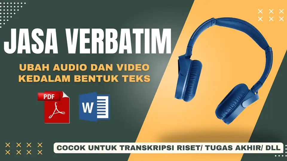 Jasa Transkripsi / Transcriber Audio Verbatim (Bahasa Indonesia) - Transkripsi, Profesional, Bergaransi