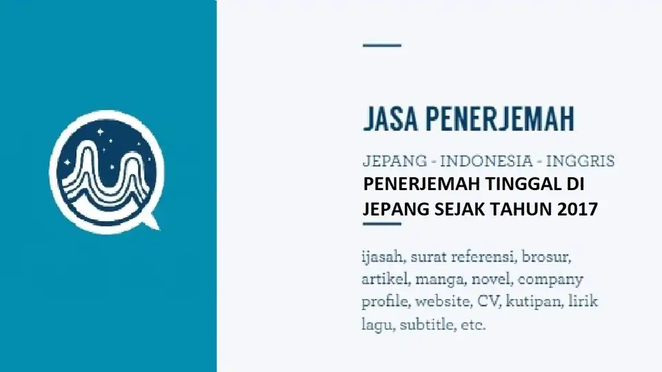 Jasa Translate Jepang - Indonesia - Inggris Terpercaya - Penerjemahan, Profesional, Bergaransi