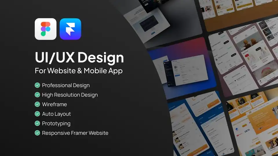 Jasa UI/UX Design Professional Mobile Apps & Web dengan Figma | Framer - UI & UX Design, Profesional, Bergaransi