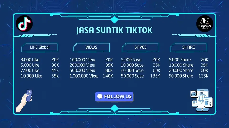 JASA VIEWS | SAVE | SHARE | LIKE | FOLLOWERS TIKTOK - Tambah Followers, Profesional, Bergaransi
