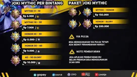 Jasa Joki Mobile Legend Murah Dan Terpercaya - Gaming, Profesional, Bergaransi