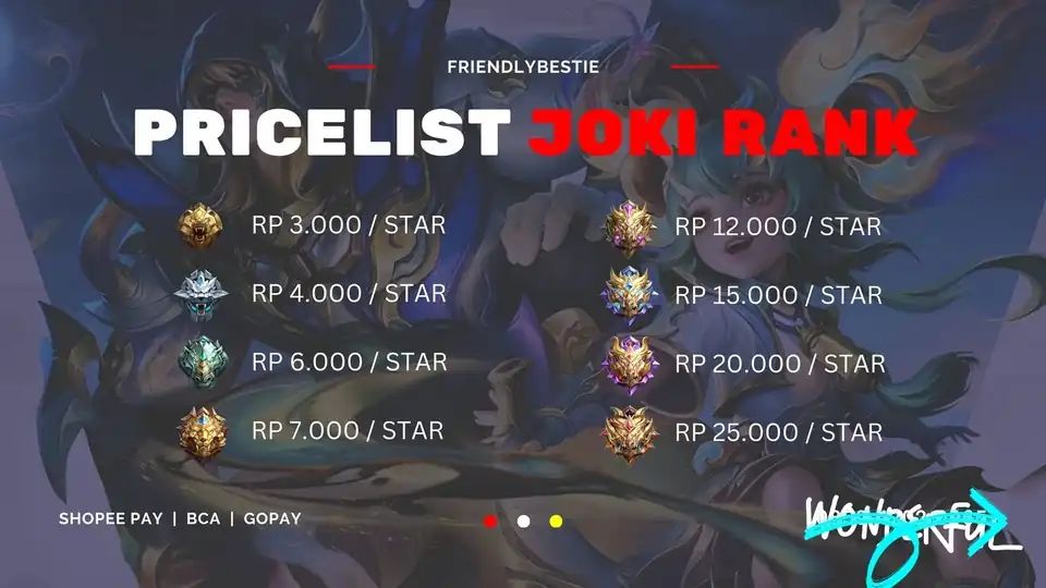 Jasa JOKI MOBILE LEGENDS & MABAR MOBILE LEGENDS (Main Murni Proses Cepat) - Gaming, Profesional, Bergaransi