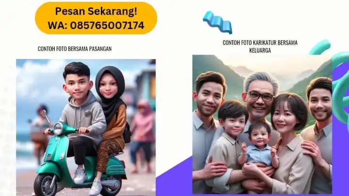 Jasa KARIKATUR CHIBI 4D REALISTIS - Karikatur, Profesional, Bergaransi
