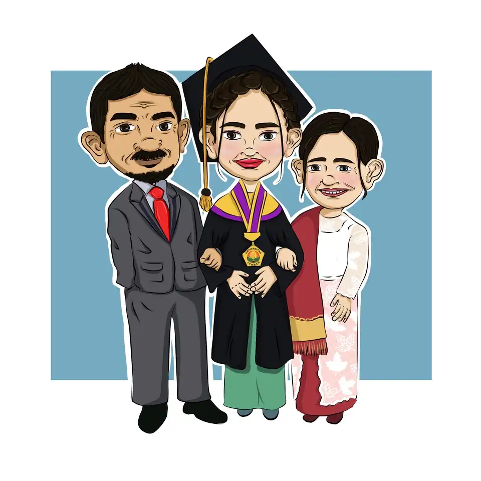 Jasa KARIKATUR LUCU - Karikatur, Profesional, Bergaransi