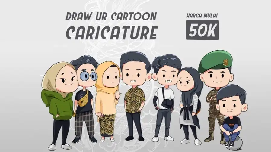 Jasa Kartun Karikatur Imut - Karikatur, Profesional, Bergaransi