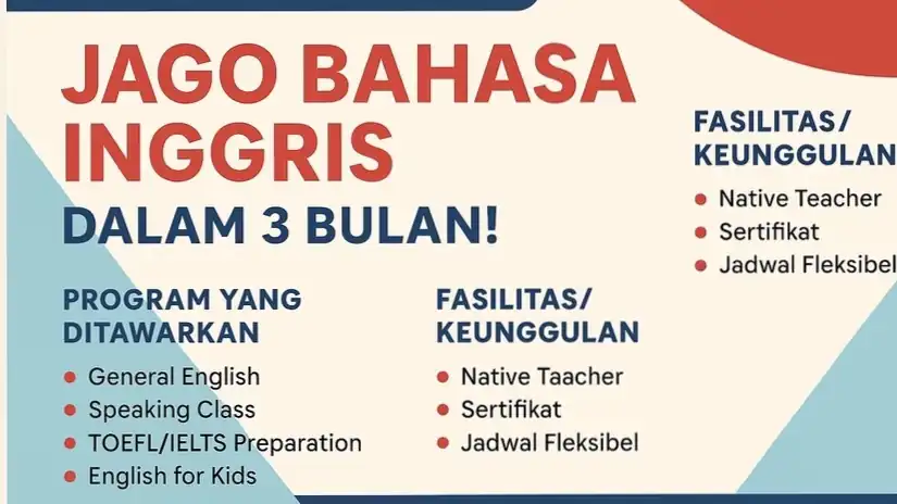 Jasa Khursus Bahasa Inggris Expert - Kursus Bahasa, Profesional, Bergaransi