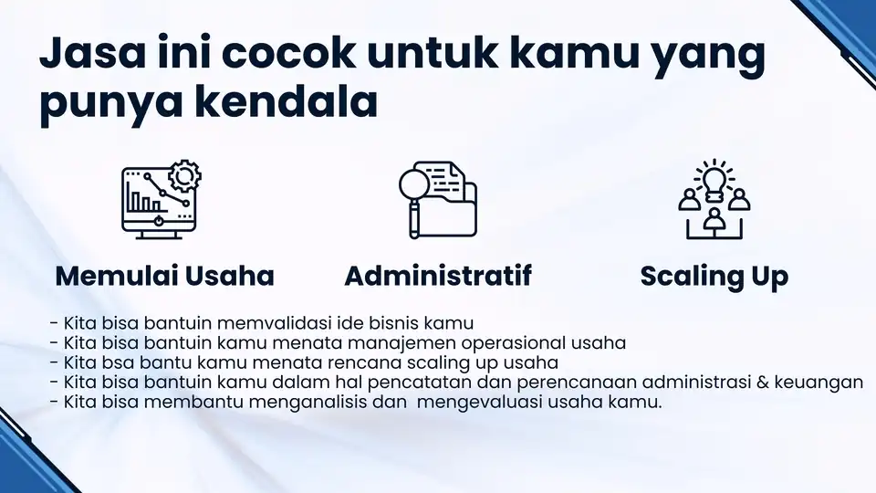 Jasa Konsultasi & Jasa Asistensi Usaha UMKM/Industri/Start-up - Mulai Bisnis/Start-up, Profesional, Bergaransi