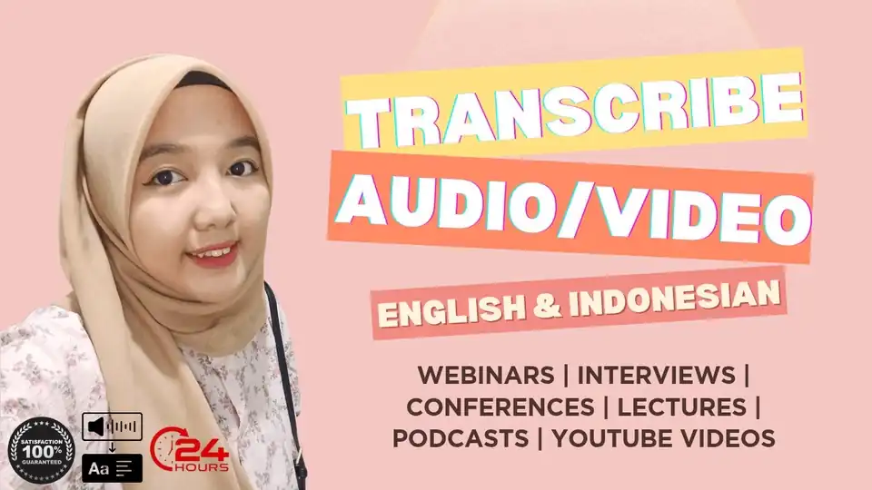 Jasa Layanan Transkrip Verbatim / Non-Verbatim (English & Indonesia) - Transkripsi, Profesional, Bergaransi