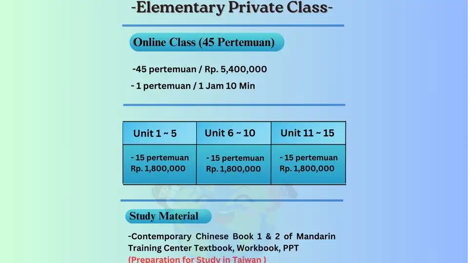 Jasa Les Mandarin Online (Private) - Kursus Bahasa, Profesional, Bergaransi