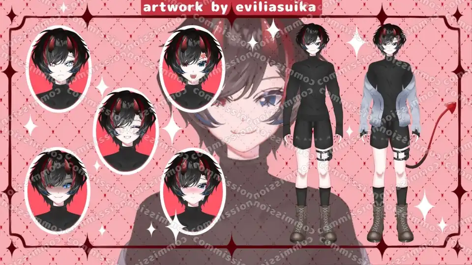 Jasa Live 2D model vtuber - Desain Karakter, Profesional, Bergaransi
