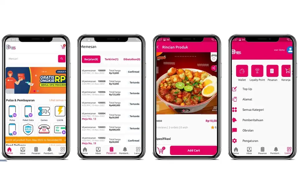 Jasa MarketPlace + PPOB, Website + Aplikasi Android dan ios (website + apk Seller + apk Customer) - Aplikasi Ponsel, Pr
