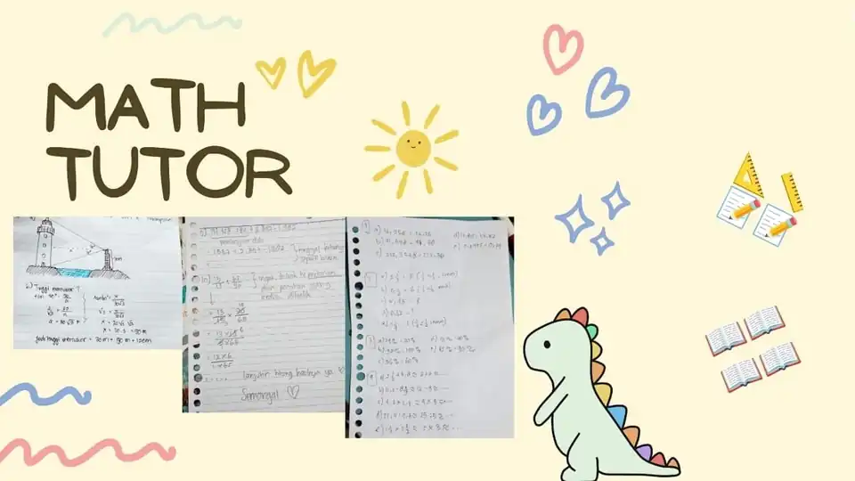 Jasa Math Tutor (Membahas Soal PR/Ulangan/soal lainnya MTK SMP-SMA) - Les Privat, Profesional, Bergaransi