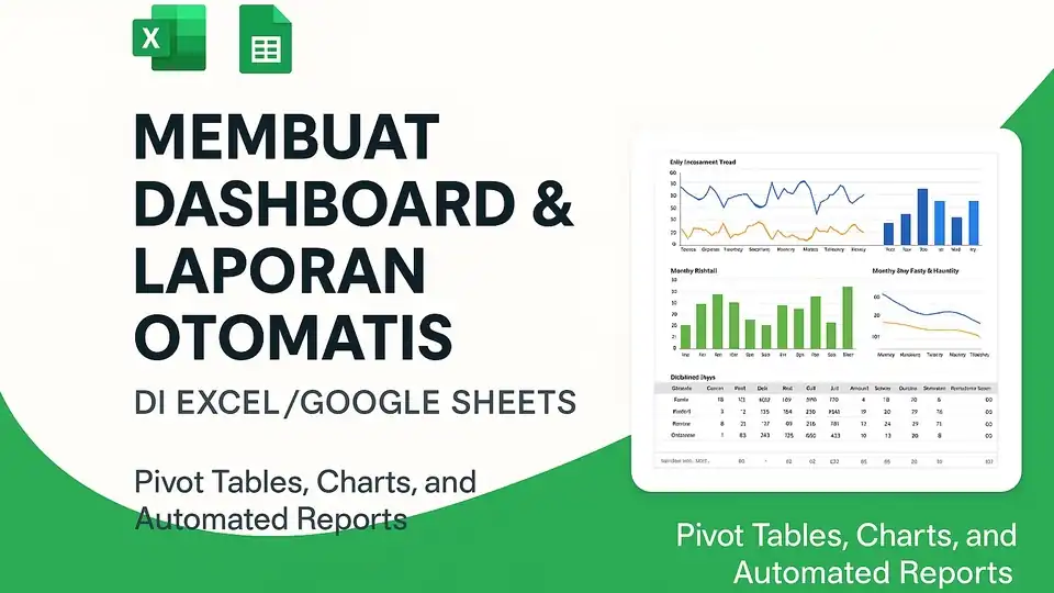 Jasa Membuat Dashboard & Laporan Otomatis di Excel/Google Sheets - Dashboard Excel, Profesional, Bergaransi