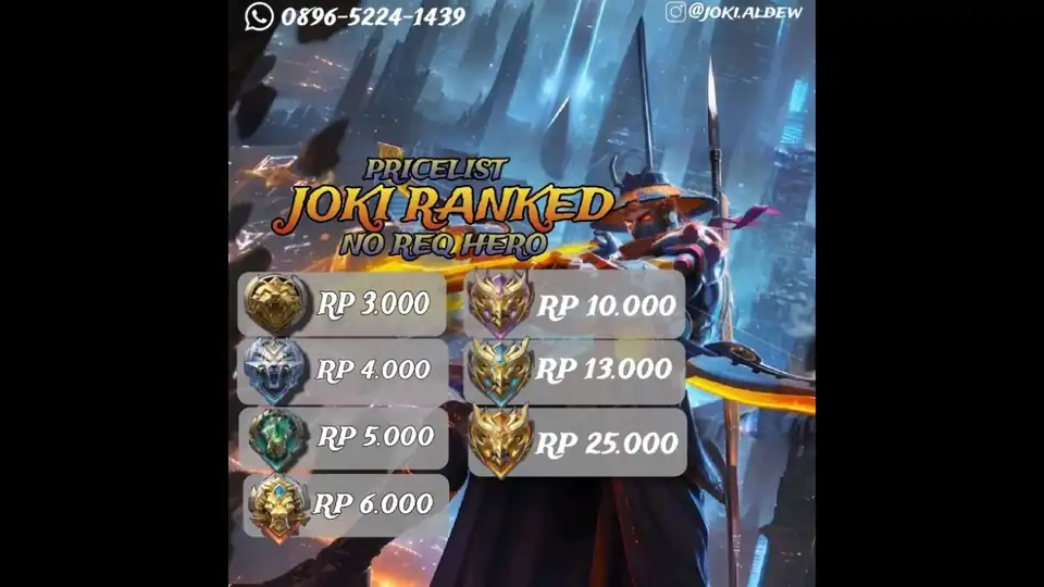 Jasa OPEN JOKI MOBILE LEGEND SEHARI NAIK KE LEGEND ATAU MYTHIC - Gaming, Profesional, Bergaransi