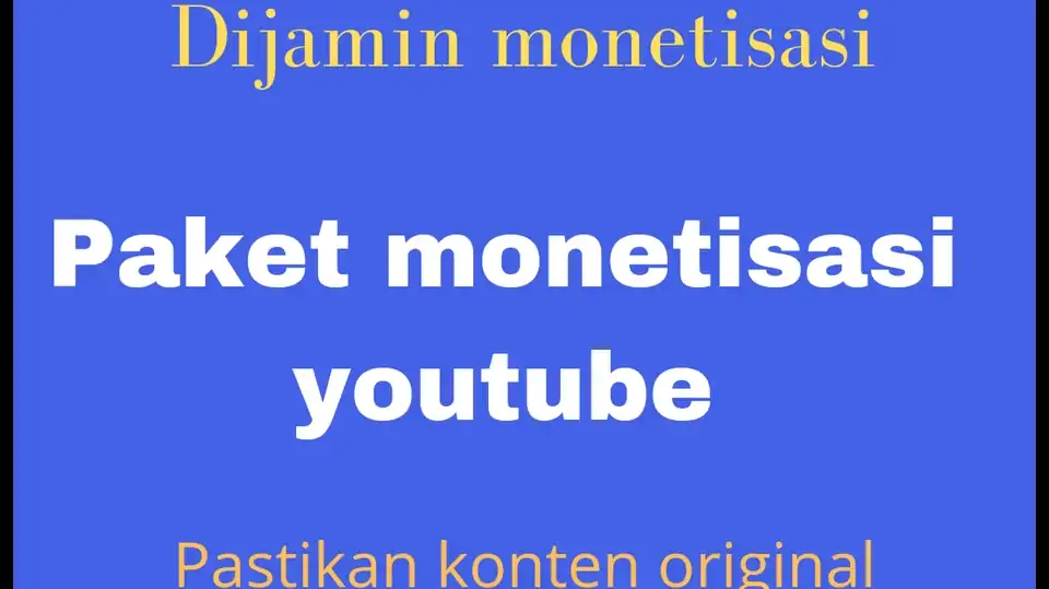 Jasa Paket Monetisasi YouTube Murah 1000 Subscriber 4000 Jam Tayang - Tambah Followers, Profesional, Bergaransi