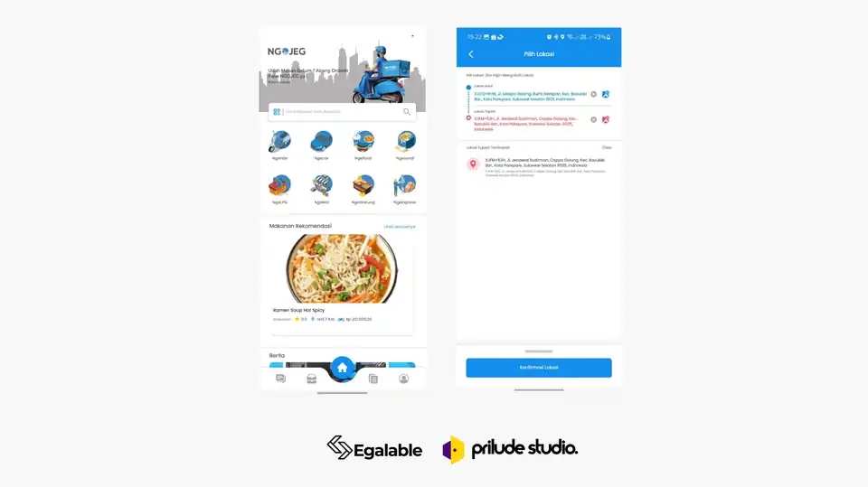 Jasa Pembuatan Aplikasi Ojek Online Android dan iOS - Aplikasi Ponsel, Profesional, Bergaransi