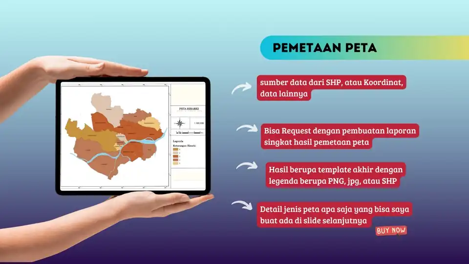 Jasa PEMBUATAN PETA, PENGOLAHAN DATA DAN ANALISIS DATA SPASIAL GIS - Peta GIS, Profesional, Bergaransi