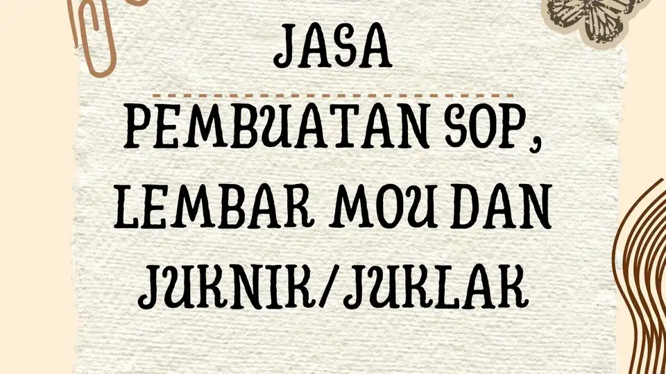 Jasa Pembuatan SOP Instansi yang Anda Pimpin/Kelola - SOP, Profesional, Bergaransi