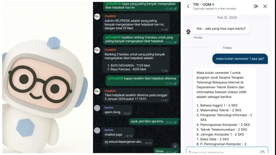 Jasa Pengembangan Chatbot berbasis AI untuk Bisnis dan Perusahaan - Chatbot, Profesional, Bergaransi