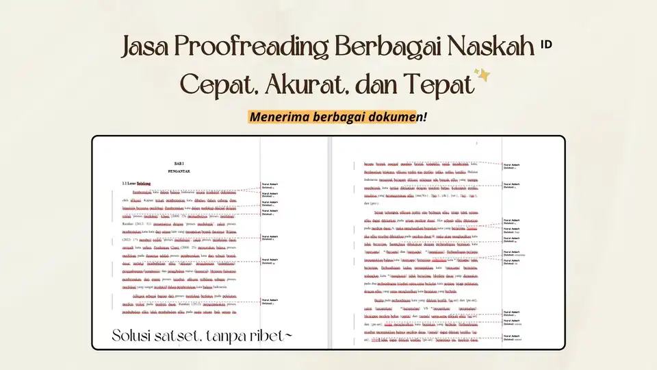 Jasa Proofreading/ Edit Penulisan Berbagai Naskah Dokumen | Profesional, Responsif, Komunikatif - Proofreading, Profesio