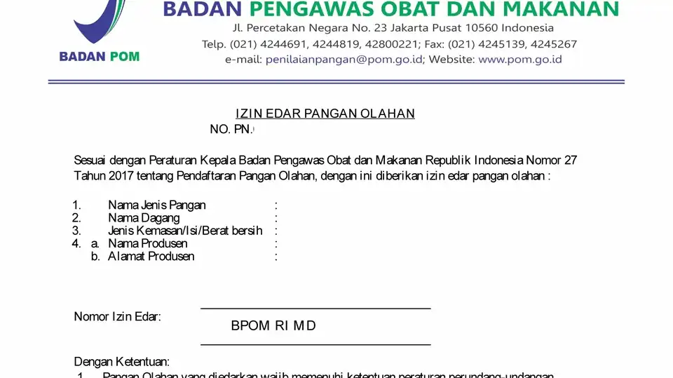 Jasa Registrasi Izin Edar BPOM MD dan ML Pangan - Daftar BPOM, Profesional, Bergaransi