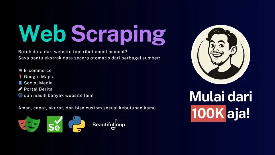 Jasa Scraping Website | Scraping Data | Web Crawling | Data Analysis | Machine Learning - Scraping Data, Profesional, B