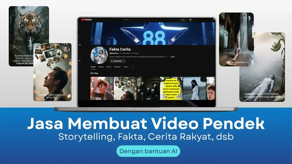 Jasa Shorts Video/Video Pendek Menarik dengan Teknologi AI (Youtube Shorts, Instagram Reels, Tiktok) - Video AI, Profesi