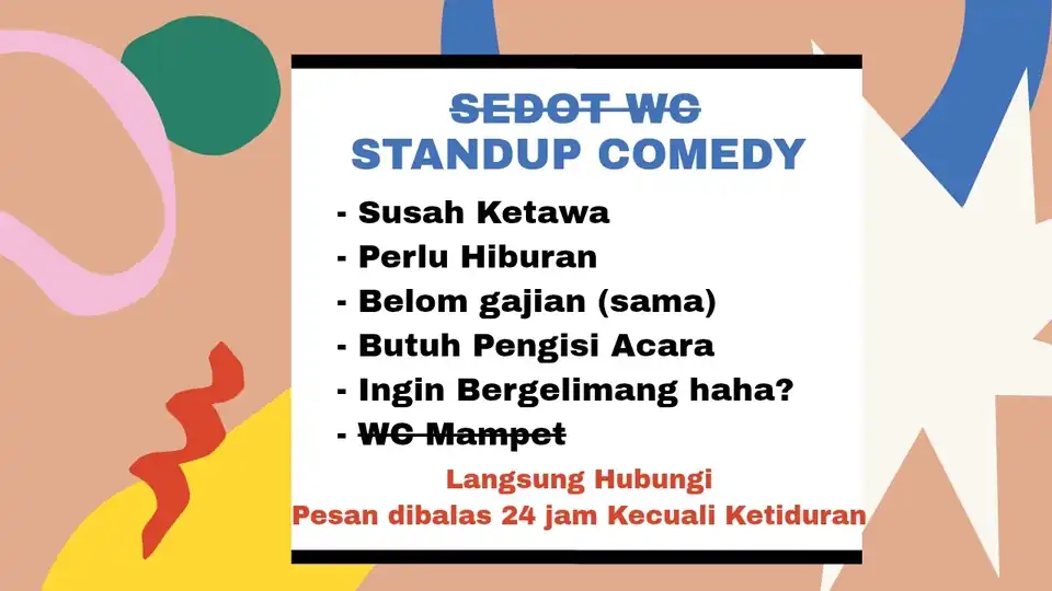 Jasa Standup Comedy - Master of Ceremony, Profesional, Bergaransi