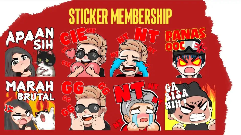 Jasa Sticker karakter, sticker membership youtube dan lain lain - Stiker LINE, Profesional, Bergaransi