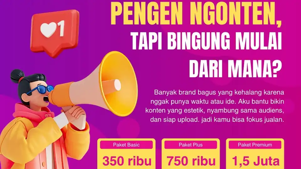 Jasa Strategi & Konten Sosmed untuk Bantu Naikkan Penjualan - Digital Marketing, Profesional, Bergaransi