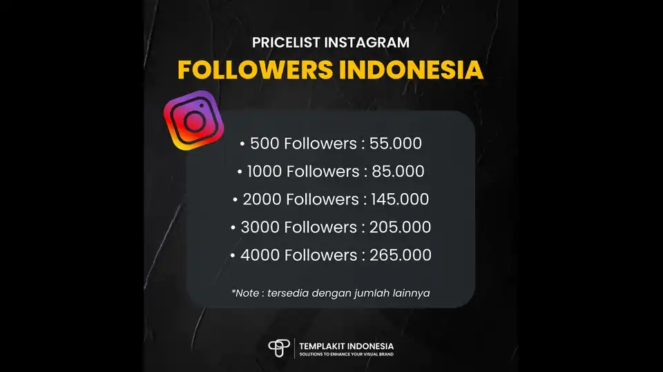 Jasa TAMBAH FOLLOWERS INSTAGRAM REAL INDONESIA AKTIF PERMANEN HIGH QUALITY 100% - Tambah Followers, Profesional, Bergara