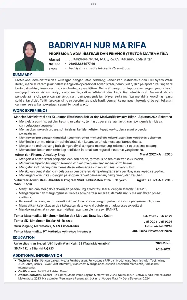 Jasa Tentor Matematika - Les Privat, Profesional, Bergaransi