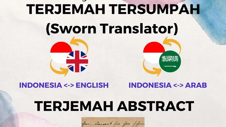Jasa Terjemahan Tersumpah (Sworn Translator) & Terjemahan Abstract - Penerjemahan, Profesional, Bergaransi