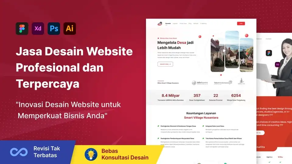 Jasa UI/UX Profesional Desain Web | Elegan & Modern Style - UI & UX Design, Profesional, Bergaransi