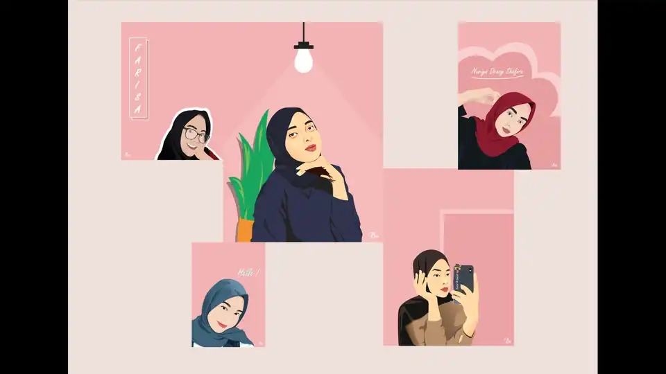 Jasa Vexel Art Gambar Diri - Gambar Potret, Profesional, Bergaransi