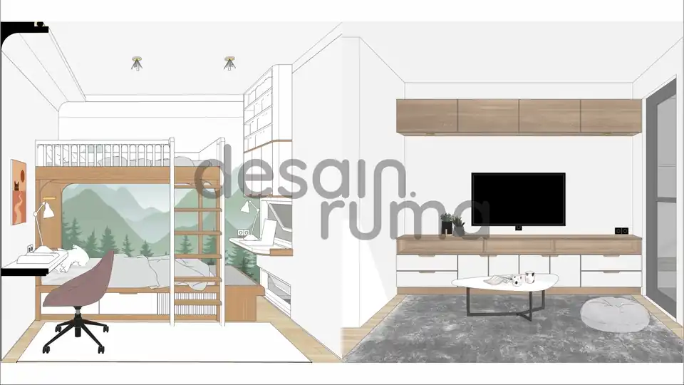 Jasa Visualisai 3D Interior Realistis untuk Rumah & Komersial - Interior, Profesional, Bergaransi