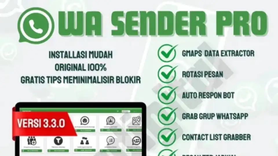Jasa WaSender / Whatsapp Marketing Tools & Conversion KIT 2025 AutoSales - Blast WA, Profesional, Bergaransi
