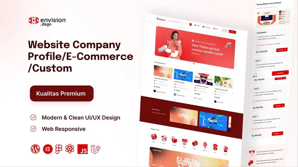 Jasa Website E-Commerce / Company Profile memakai Wordpress atau custom - Web Development, Profesional, Bergaransi