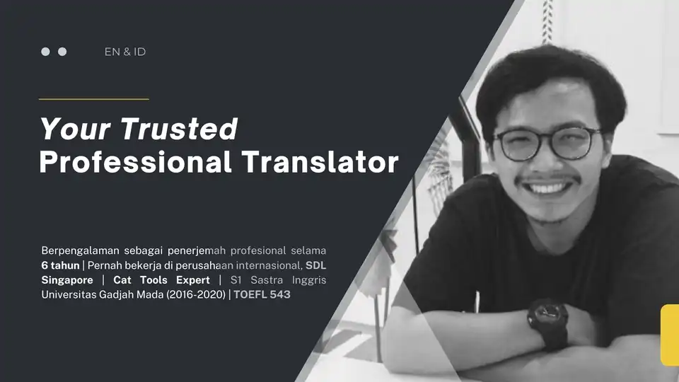 Jasa Your Trusted Professional Translator (Tersumpah dan Non Tersumpah) | EN-ID & ID-EN - Penerjemahan, Profesional, Ber